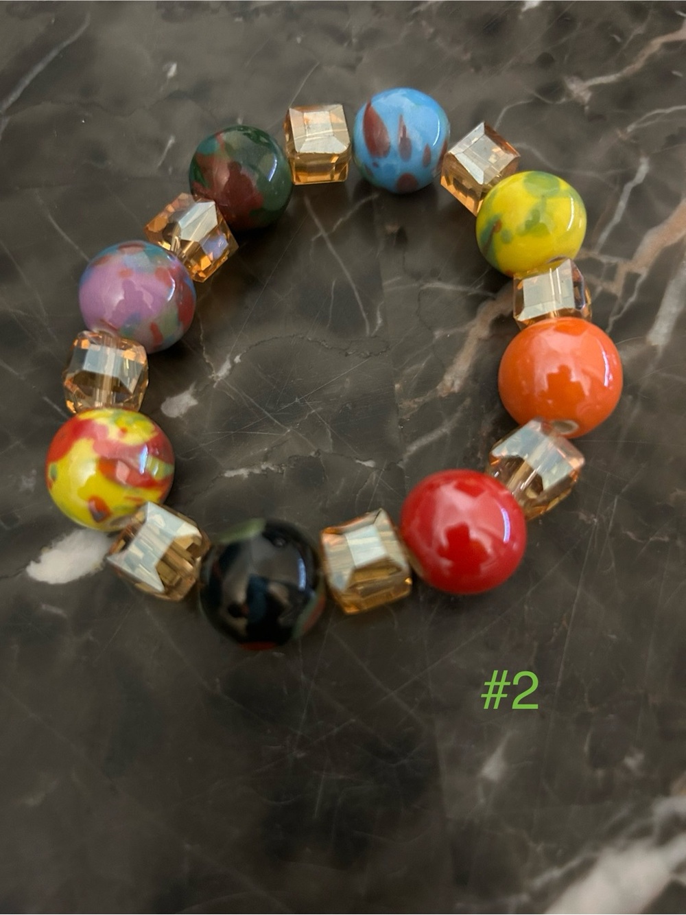 Handmade Colorful Beaded Stretch Bracelets from Ghana (Pick One ) - Picture 2 of 7